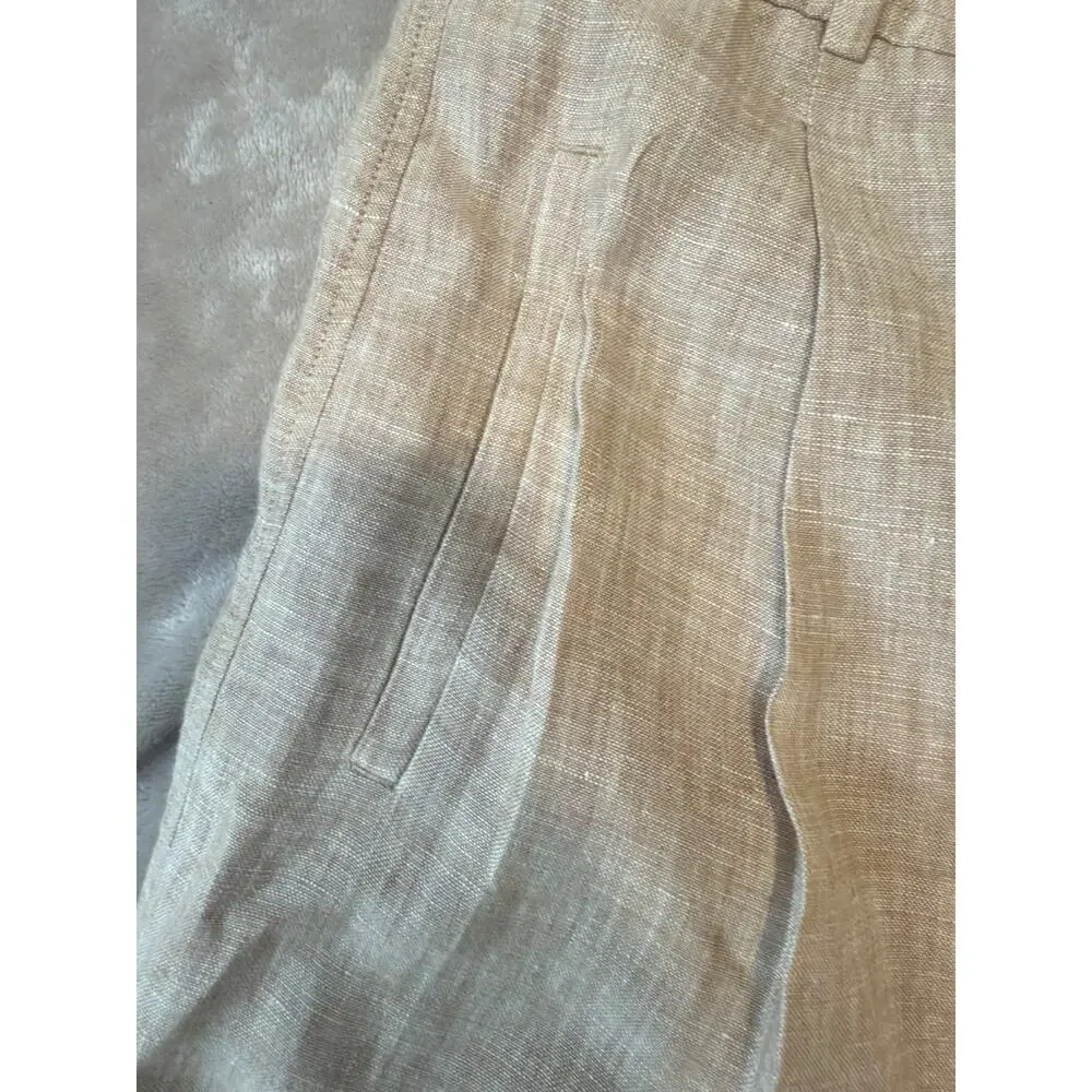 Everlane Women's Linen Wide Leg Trouser Dress Pants Cream Sz 6